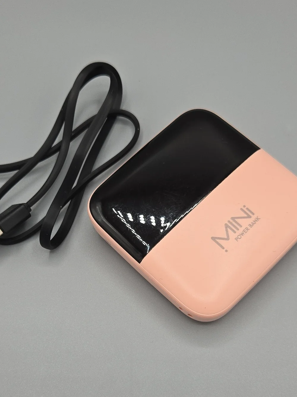Mini Power Bank Portable Charger - Pink & Black